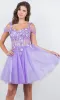 Embellished Short Glitter-Tulle Homecoming Dress sold by PromGirl
