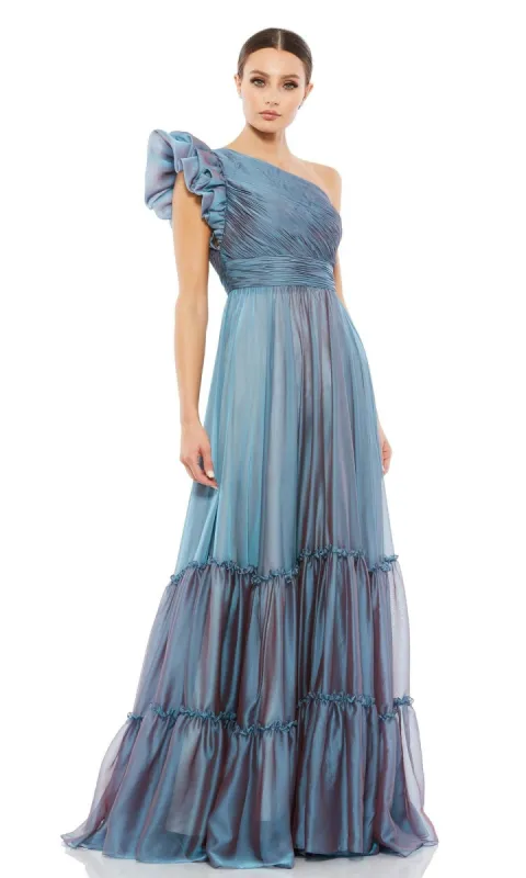 One-Shoulder Long Formal Dress: Mac Duggal 67878 sold by PromGirl