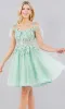 Embellished Short Glitter-Tulle Homecoming Dress sold by PromGirl
