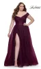 La Femme Plus-Size Long A-Line Prom Dress 32204 sold by PromGirl