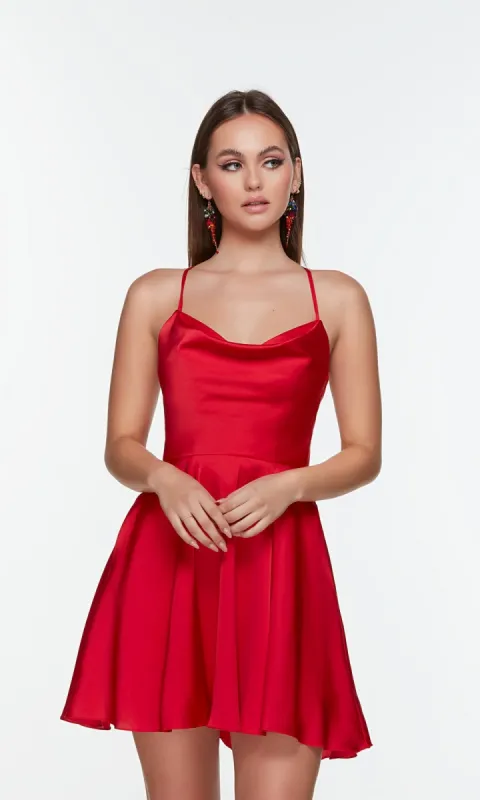 Alyce Cowl-Neck Short A-LIne Homecoming Dress 3114 sold by PromGirl