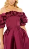 Off-Shoulder Wedding Guest Dress: Mac Duggal 20706 sold by PromGirl