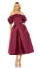 Off-Shoulder Wedding Guest Dress: Mac Duggal 20706 sold by PromGirl