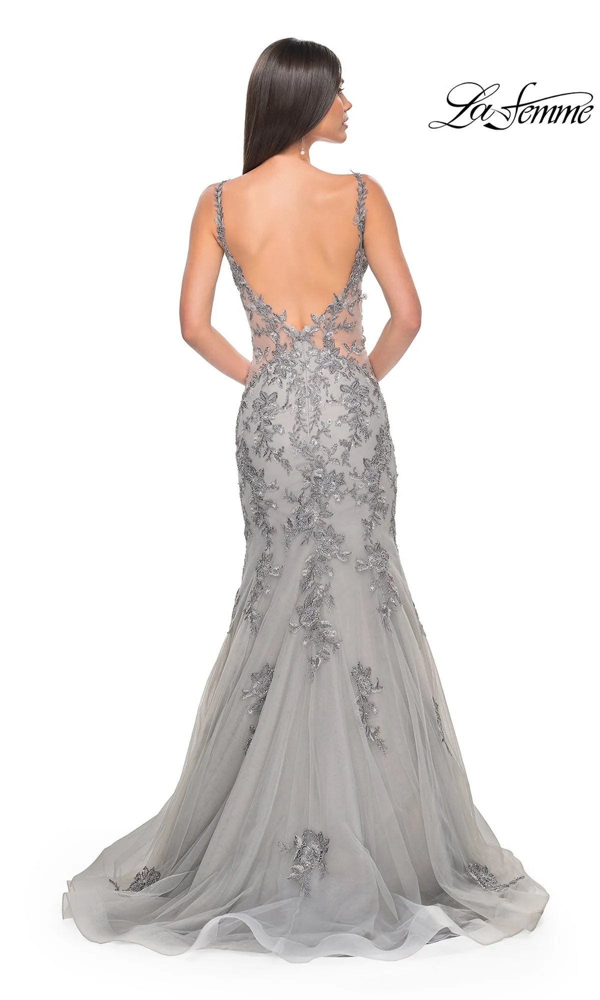 La Femme Backless Long Mermaid Prom Dress 32295 sold by PromGirl product image thumbnail 2