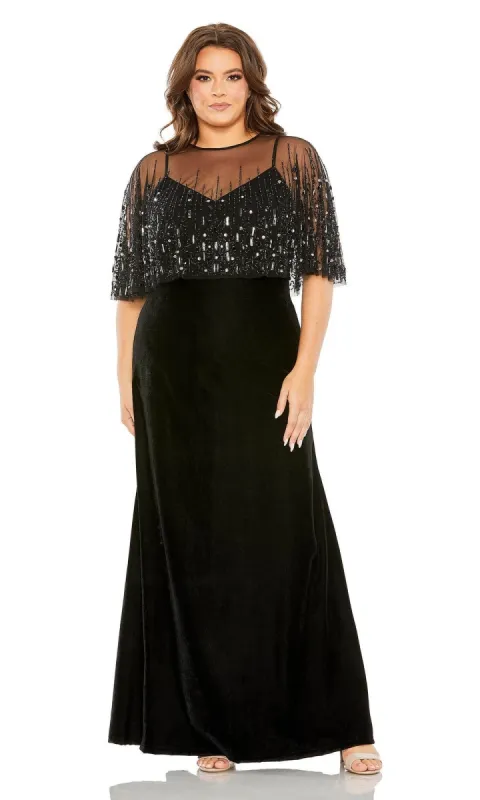 Long Plus-Size Formal Dress: Mac Duggal 9228 sold by PromGirl