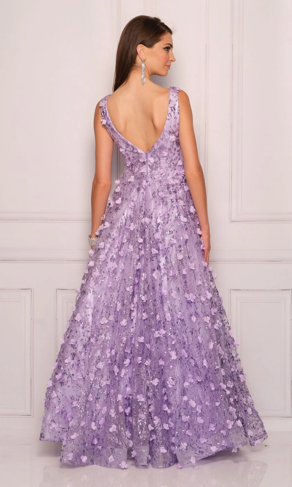 Long Lavender Prom Dress 11093 by Dave and Johnny sold by PromGirl product image thumbnail 2