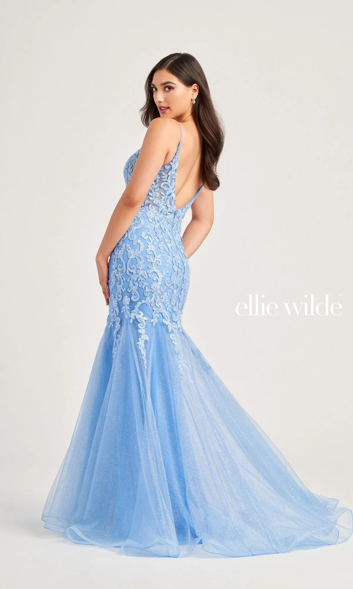 V-Back Ellie Wilde Mermaid Prom Dress EW35227 sold by PromGirl product image thumbnail 2