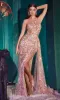 Hip-Sash One-Shoulder Long Sequin Prom Dress KV1071 sold by PromGirl