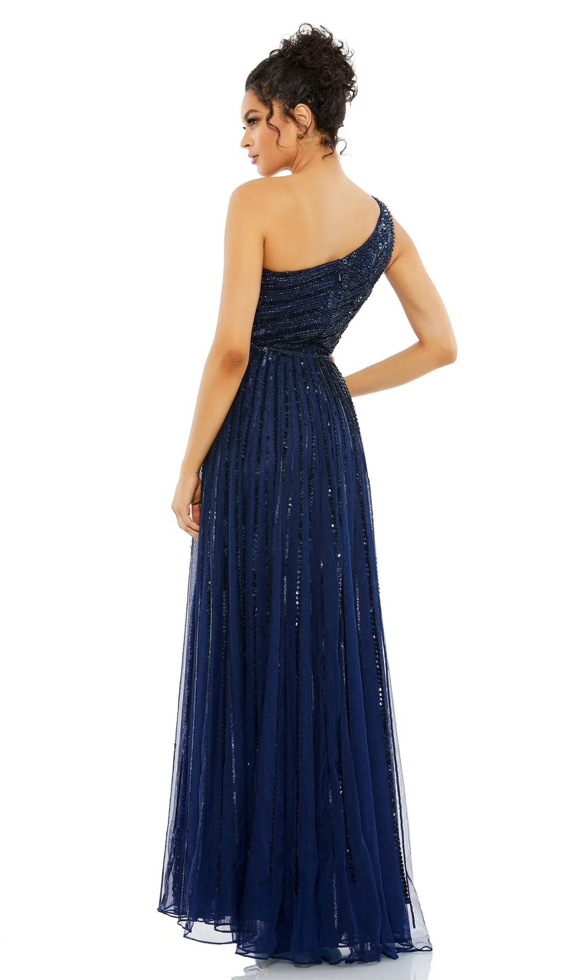 One-Shoulder Beaded Formal Dress: Mac Duggal 5220 sold by PromGirl product image thumbnail 2