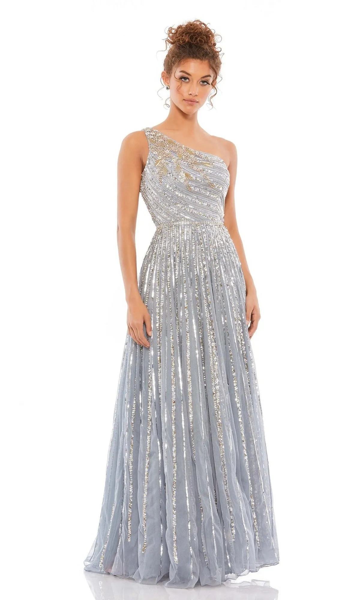 One-Shoulder Beaded Formal Dress: Mac Duggal 5220 sold by PromGirl product image thumbnail 4