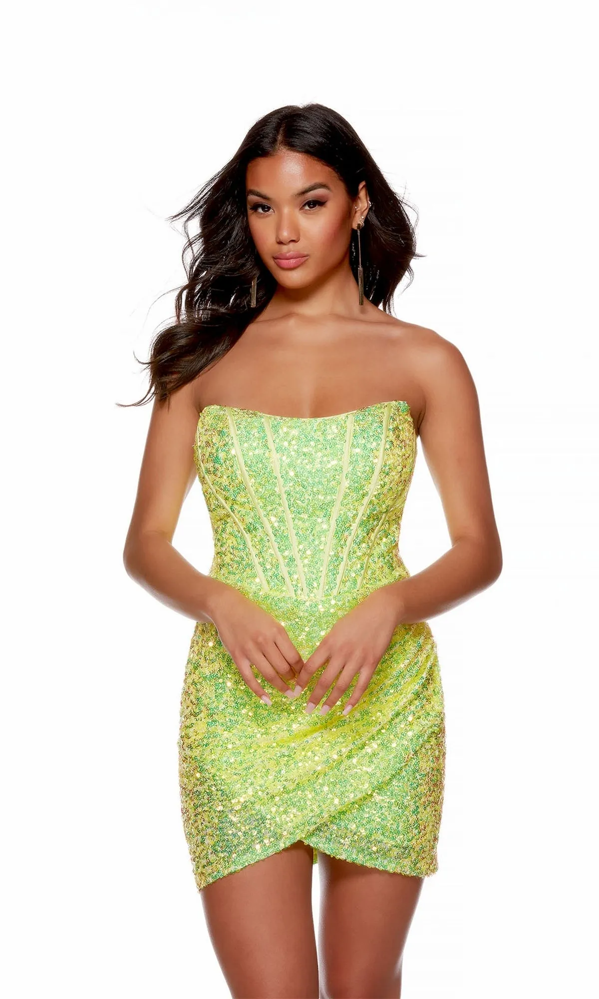 Short Strapless Sequin Homecoming Dress 4764 sold by PromGirl