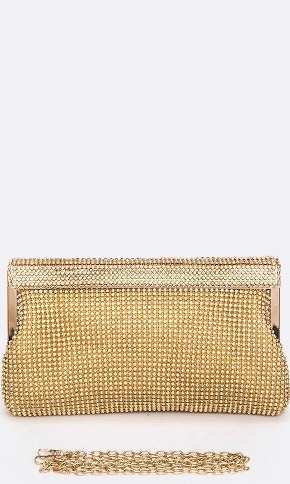 Mesh Soft Clutch Bag with Crystals sold by PromGirl product image thumbnail 3