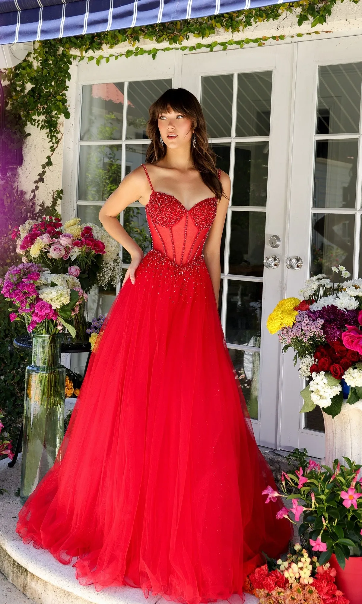 Sheer-Bodice Ball Gown 29530 by Ava Presley sold by PromGirl product image thumbnail 3