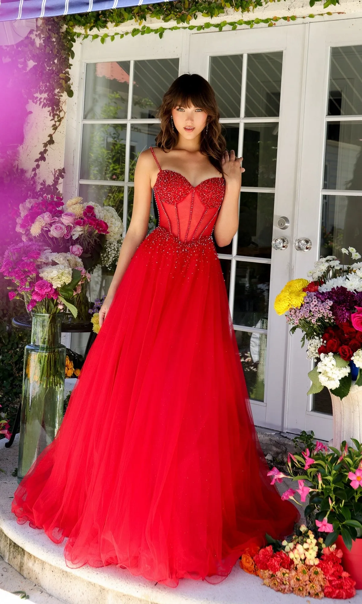 Sheer-Bodice Ball Gown 29530 by Ava Presley sold by PromGirl product image thumbnail 4
