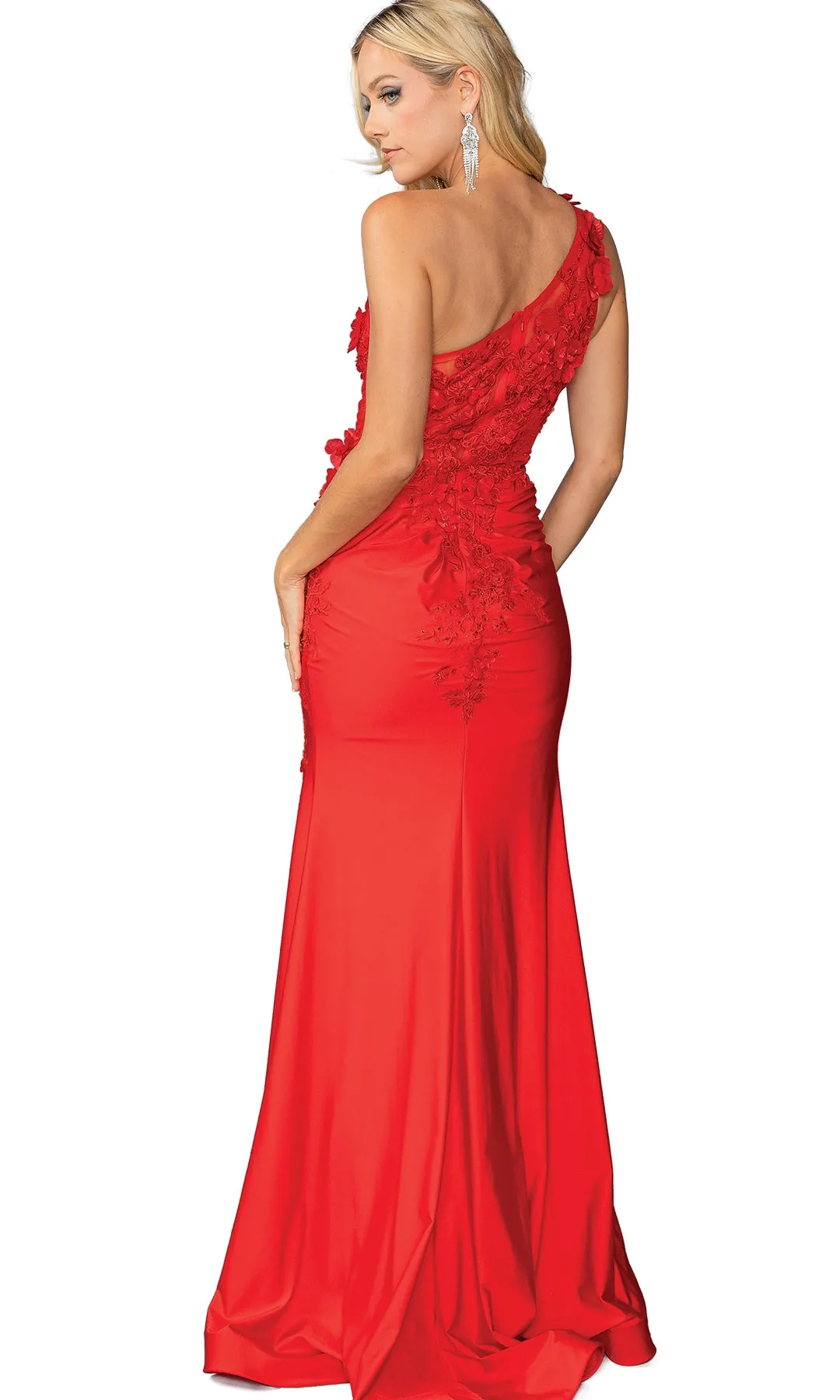 One-Shoulder Long Prom Dress: Dancing Queen 4381 sold by PromGirl product image thumbnail 4