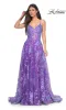 La Femme Sequin-Lace Long Purple Prom Dress 32291 sold by PromGirl