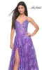 La Femme Sequin-Lace Long Purple Prom Dress 32291 sold by PromGirl