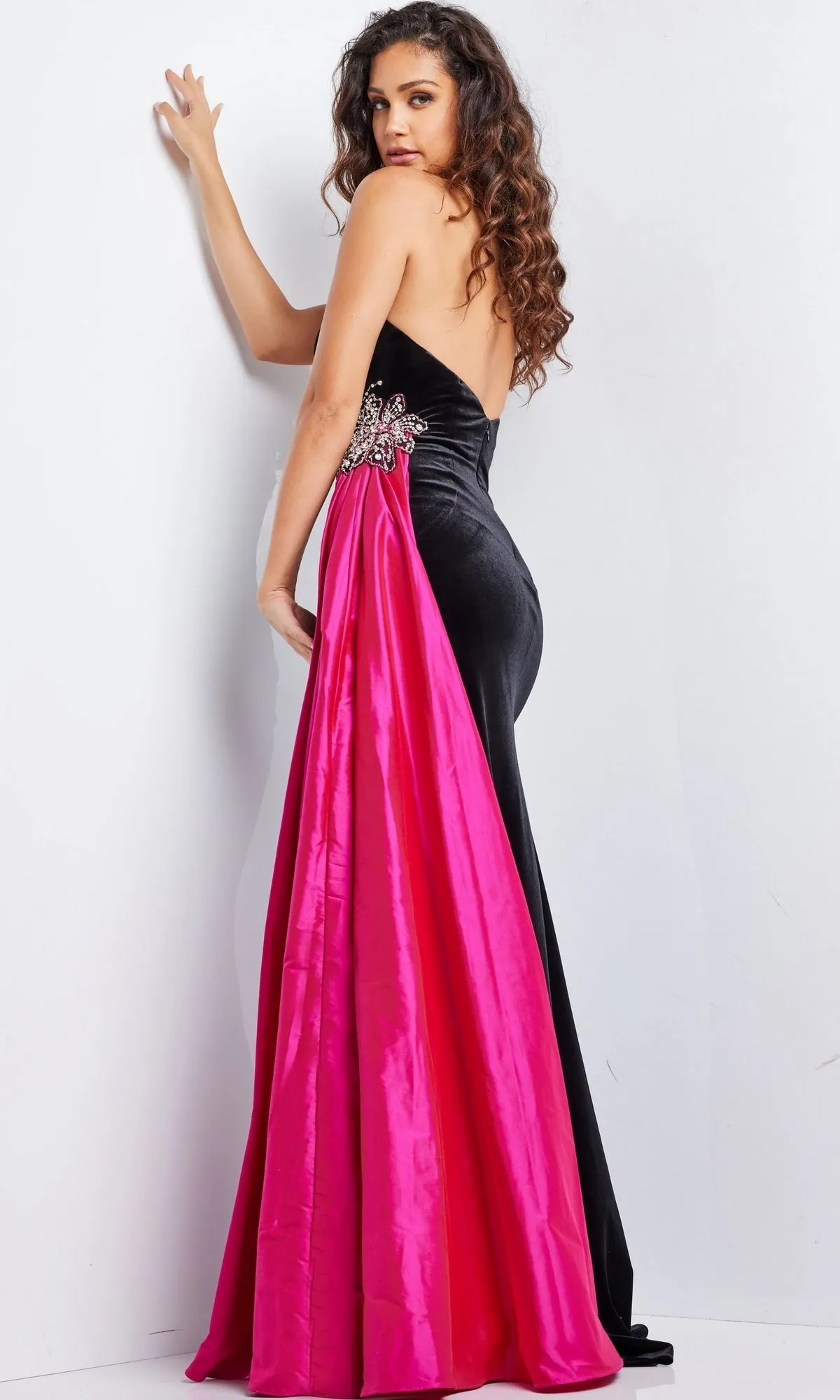 Jovani Side-Sash Strapless Long Prom Dress 26117 sold by PromGirl product image thumbnail 2