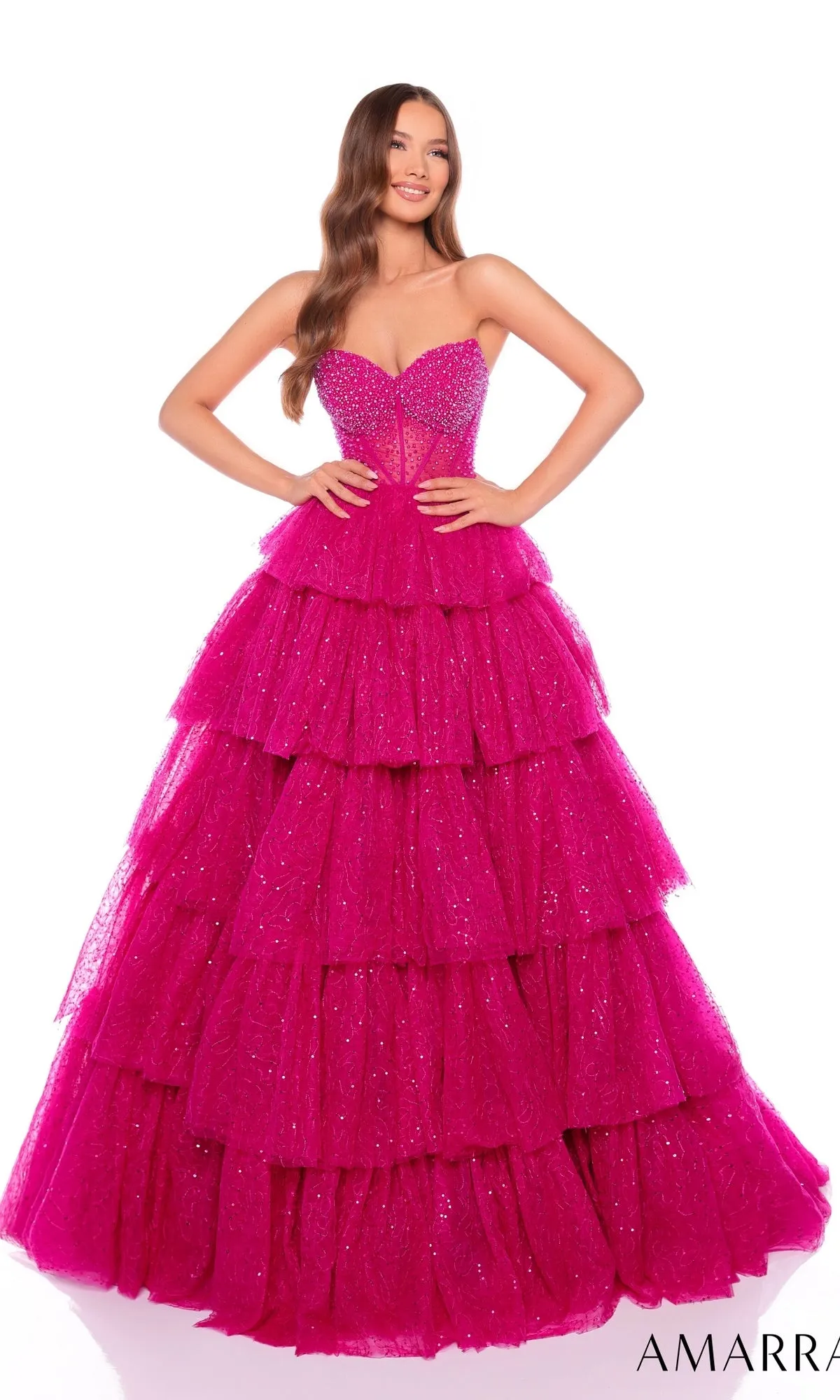 Long Formal Dress 88131 by Amarra sold by PromGirl product image thumbnail 3