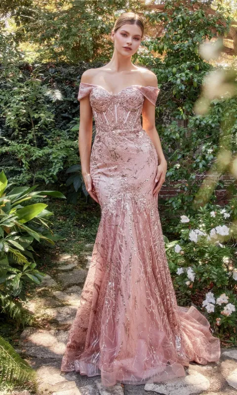 Off-Shoulder Long Sequin Mermaid Prom Dress A1107 sold by PromGirl