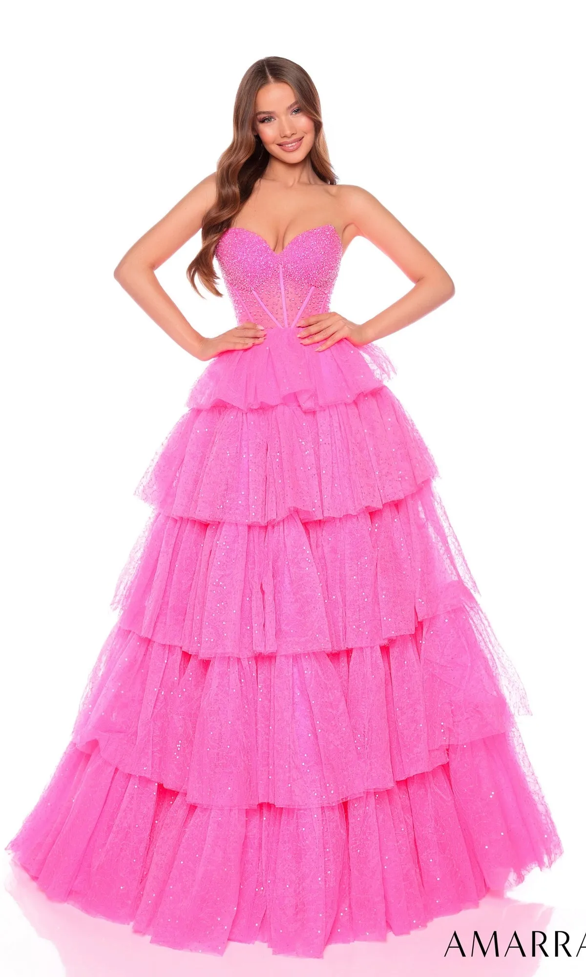 Long Formal Dress 88131 by Amarra sold by PromGirl product image thumbnail 4