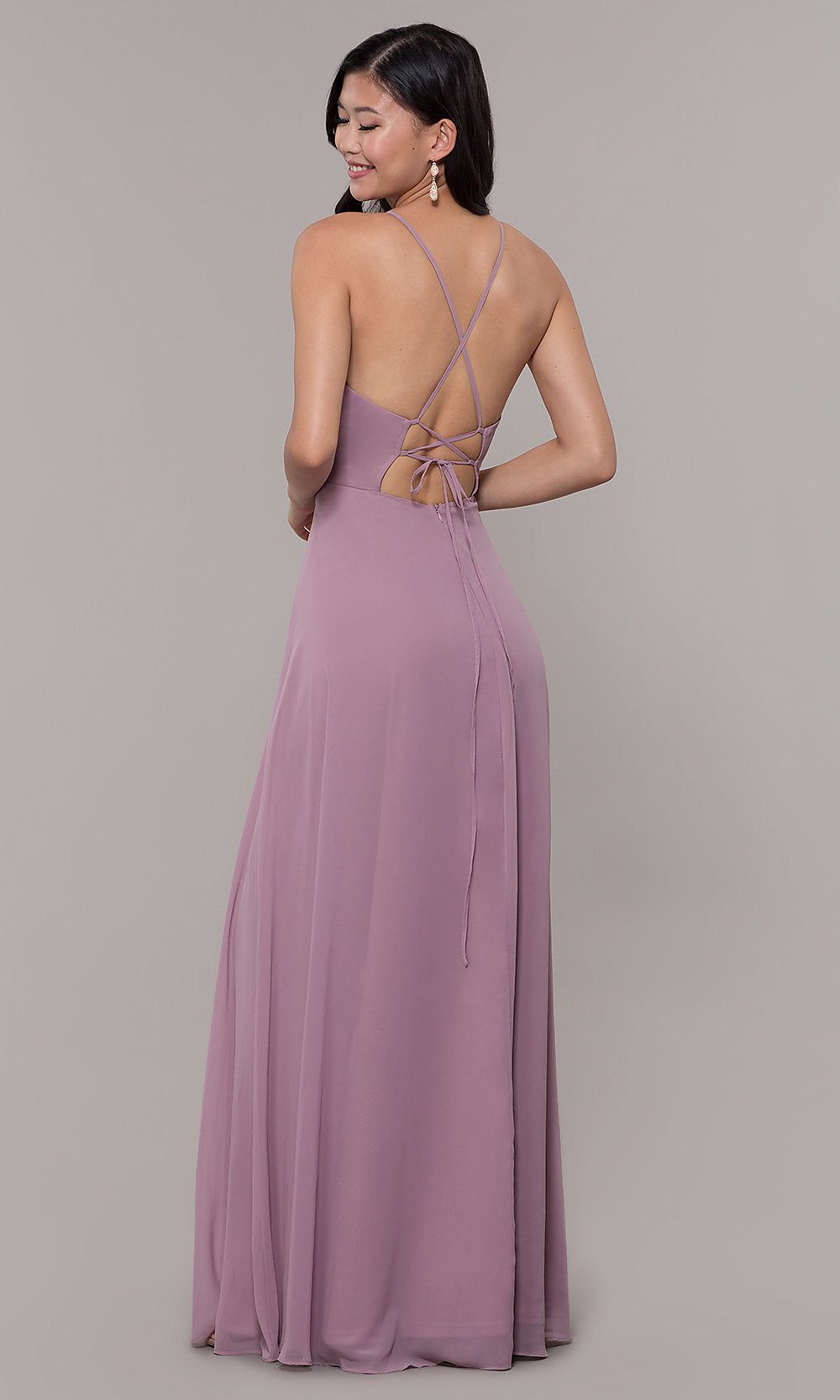Long High-Neck Chiffon Prom Dress by PromGirl sold by PromGirl product image thumbnail 2
