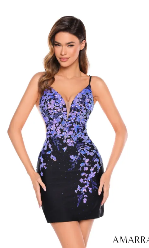 Short Homecoming Dress 88039 by Amarra sold by PromGirl