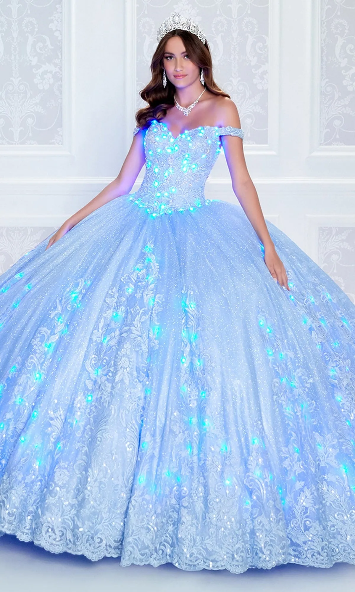 PR12264 Princesa Quince Dress with Glitter Tulle sold by PromGirl product image thumbnail 3
