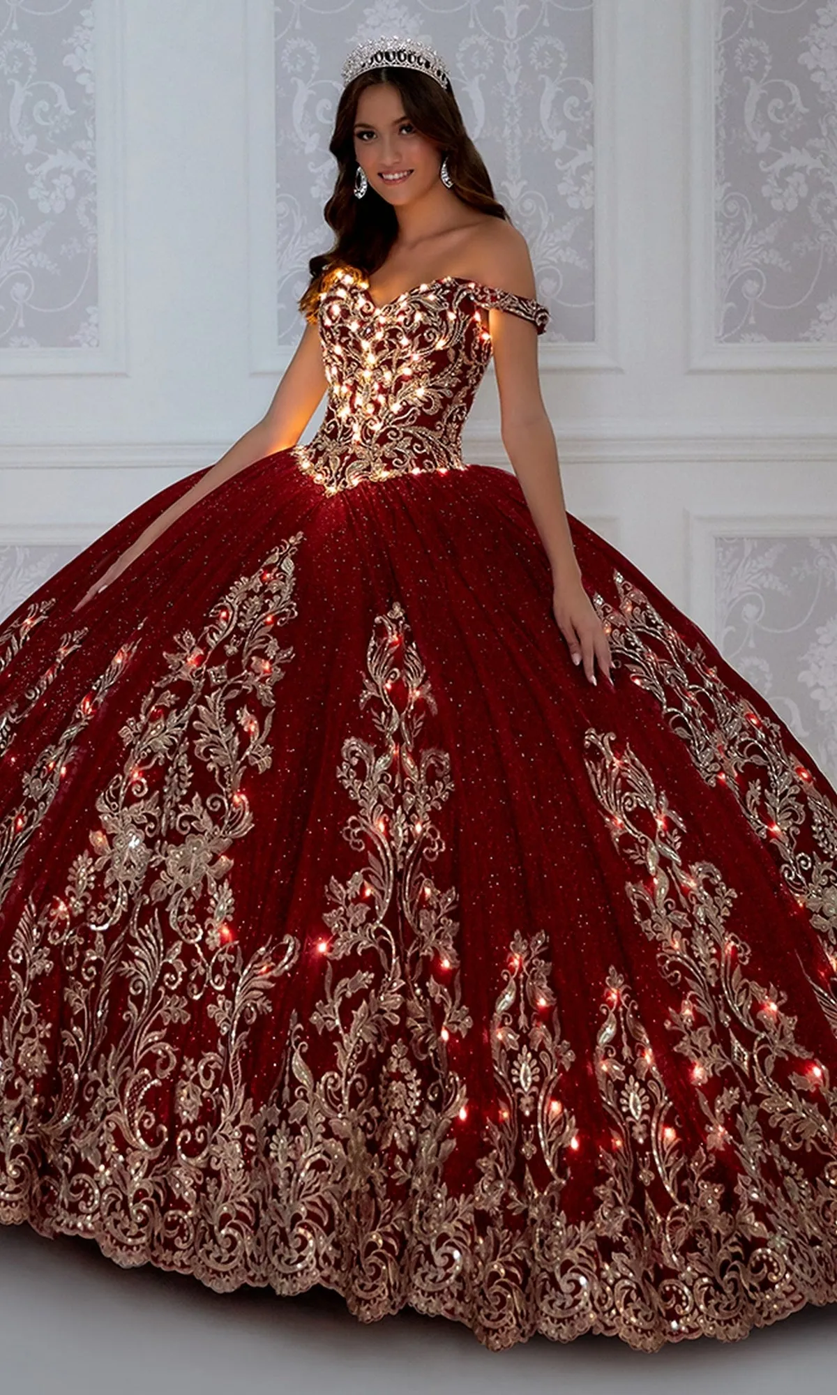 PR12264 Princesa Quince Dress with Glitter Tulle sold by PromGirl product image thumbnail 5
