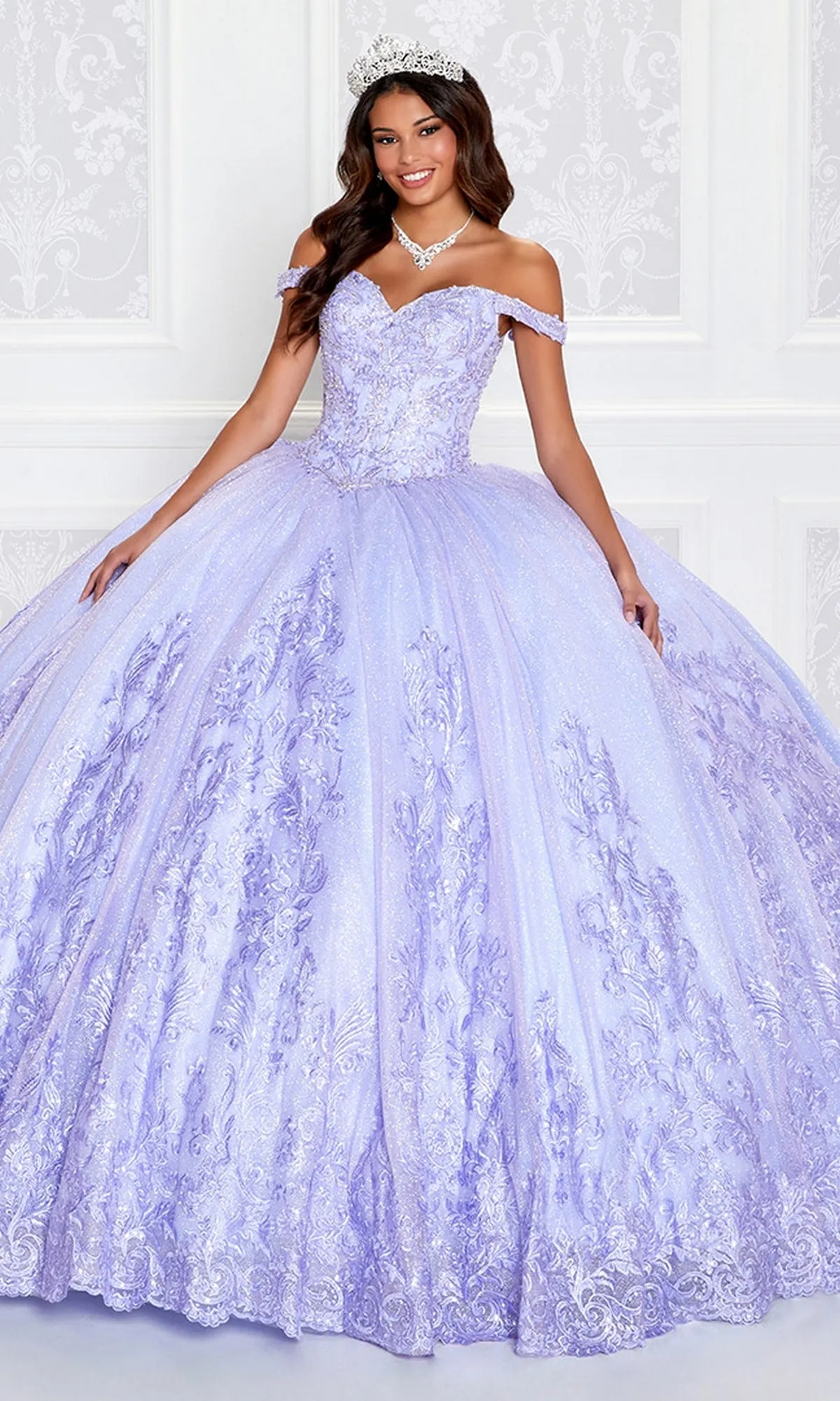 PR12264 Princesa Quince Dress with Glitter Tulle sold by PromGirl product image thumbnail 2