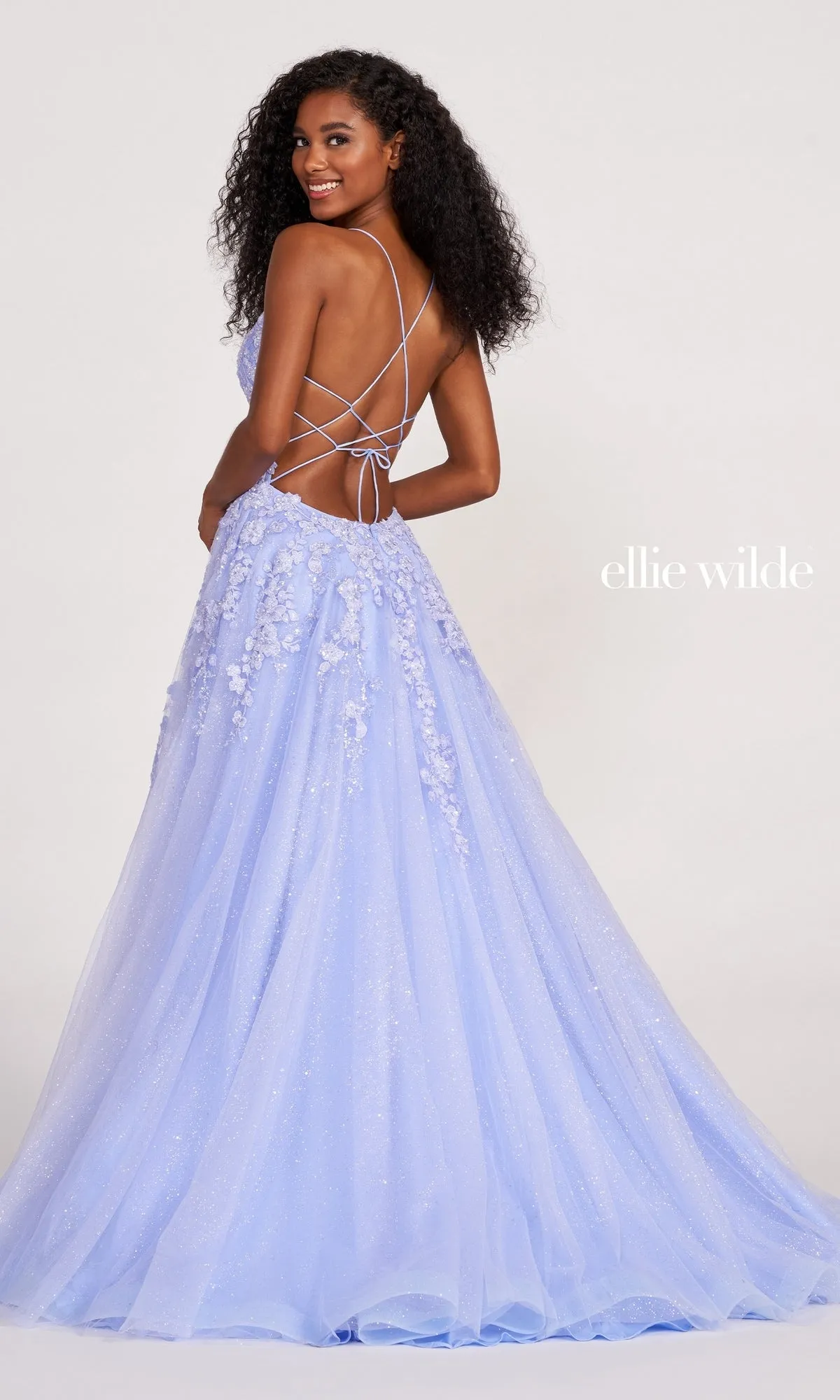 Ellie Wilde Backless Designer Prom Dress EW34053 sold by PromGirl product image thumbnail 2