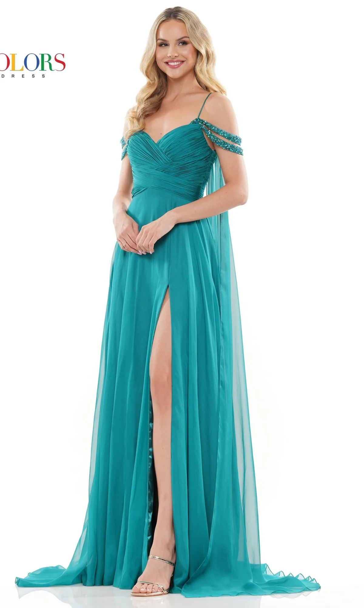 Side-Drapes Long Chiffon A-Line Prom Dress 3101 sold by PromGirl product image thumbnail 3
