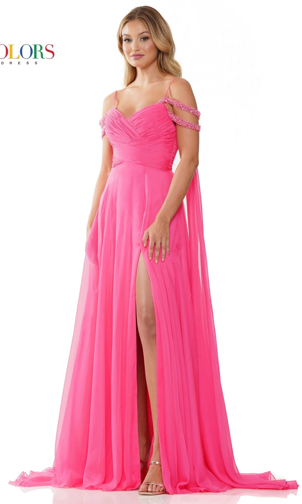 Side-Drapes Long Chiffon A-Line Prom Dress 3101 sold by PromGirl product image thumbnail 4