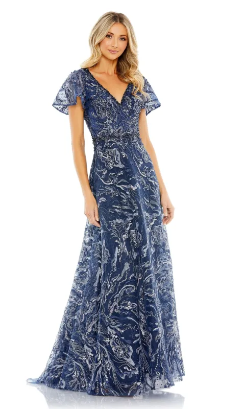 Short-Sleeve Formal Dress: Mac Duggal 20301 sold by PromGirl