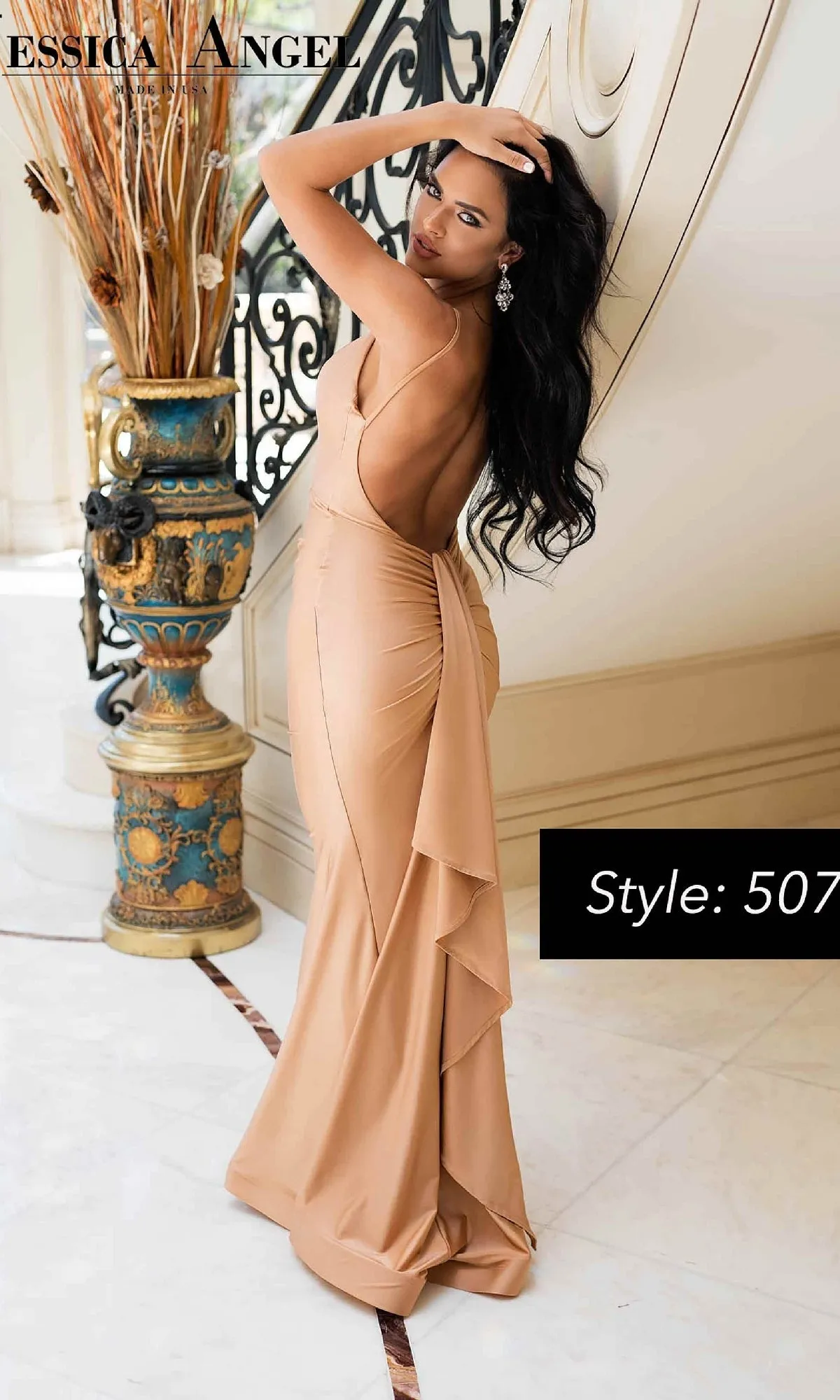 Back-Sash Long Prom Dress: Jessica Angel 507 sold by PromGirl product image thumbnail 2