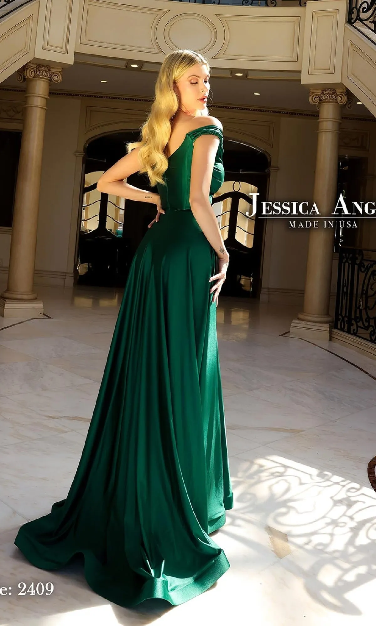 Classic A-Line Long Prom Dress: Jessica Angel 2409 sold by PromGirl product image thumbnail 2