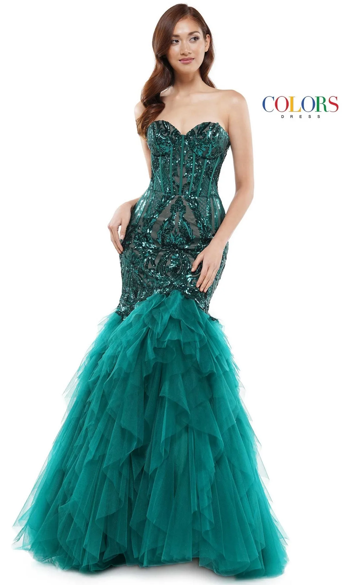 Strapless Sweetheart Long Mermaid Prom Dress 2067 sold by PromGirl product image thumbnail 3