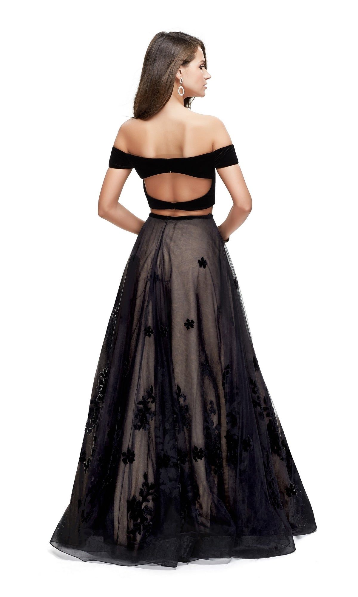 Black La Femme 25574 Long Prom Dress sold by PromGirl product image thumbnail 2