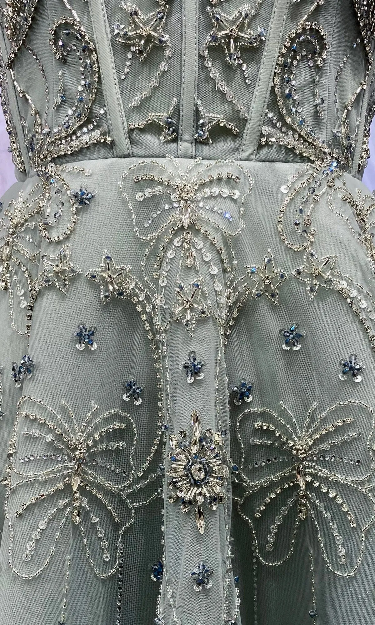 Silver Mist Long Strapless Prom Ball Gown A1095 sold by PromGirl product image thumbnail 3