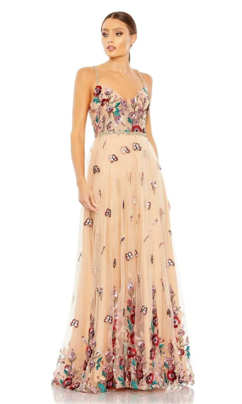 Mac Duggal Embroidered Nude Formal Dress 681101 sold by PromGirl