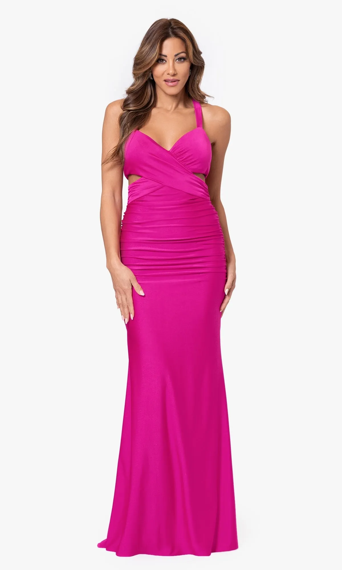 Blondie Nites Strappy-Back Long Prom Dress 4668BN sold by PromGirl product image thumbnail 3