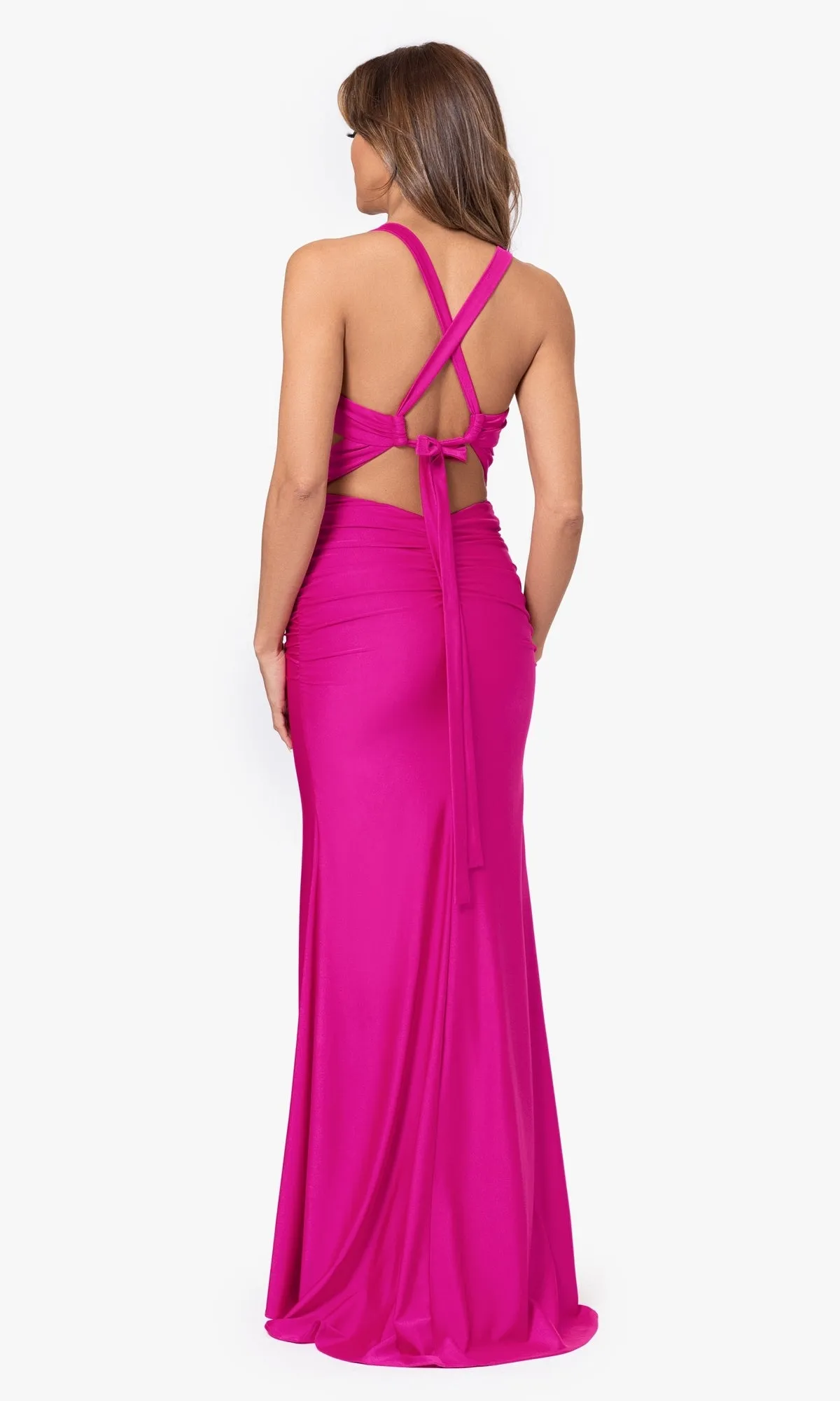 Blondie Nites Strappy-Back Long Prom Dress 4668BN sold by PromGirl product image thumbnail 2