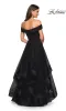 La Femme Off-Shoulder Long Tiered Prom Dress 27224 sold by PromGirl