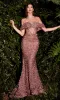 Sheer-Waist Off-Shoulder Sequin Formal Dress CD985 sold by PromGirl