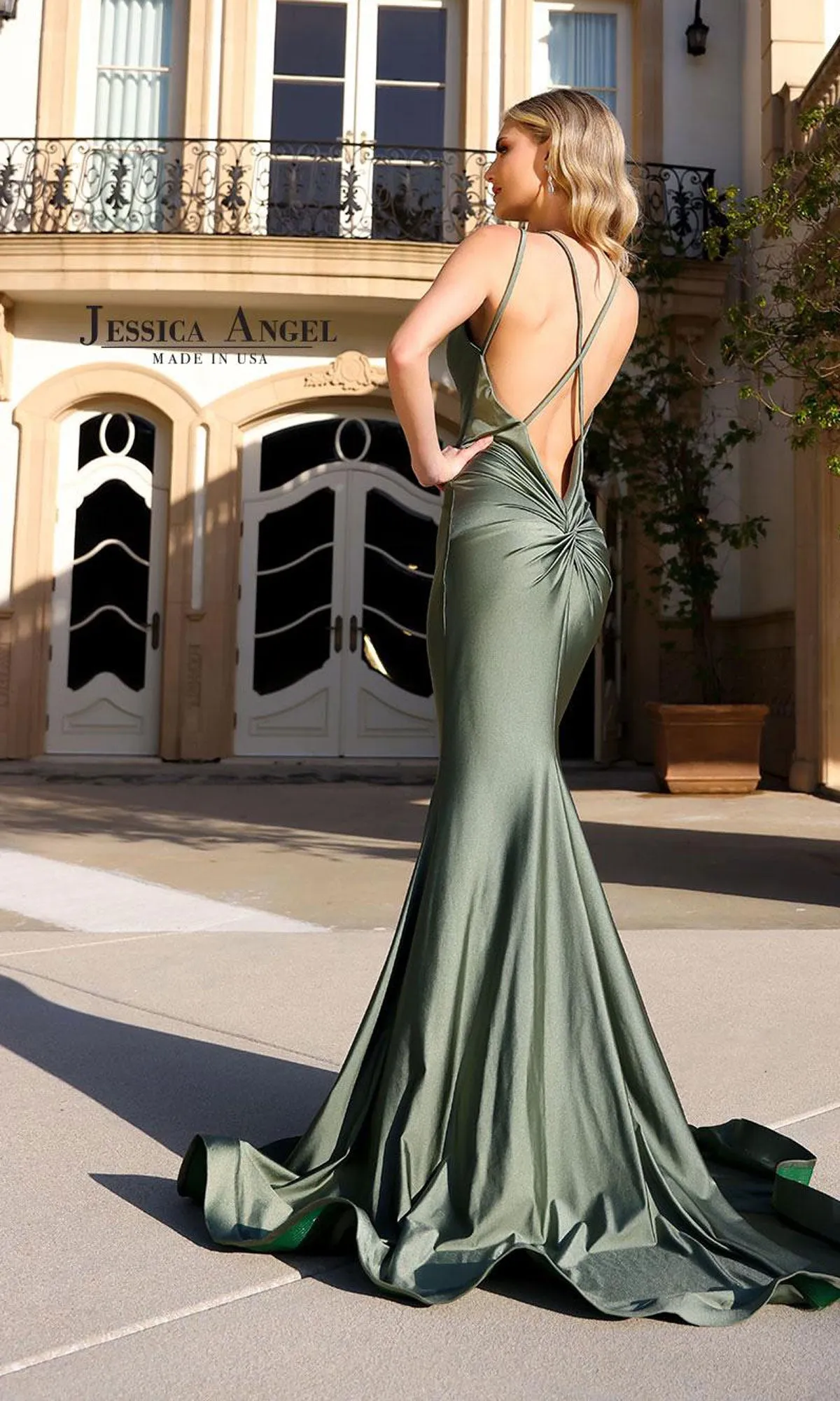 Back-Twist Long Prom Dress: Jessica Angel 2407 sold by PromGirl product image thumbnail 4