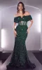 Sheer-Waist Off-Shoulder Sequin Formal Dress CD985 sold by PromGirl
