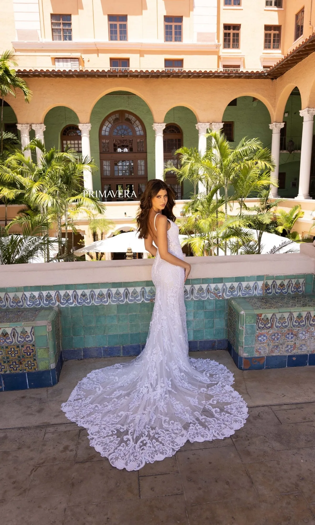 Long Wedding Dress 11106 by Primavera sold by PromGirl product image thumbnail 4