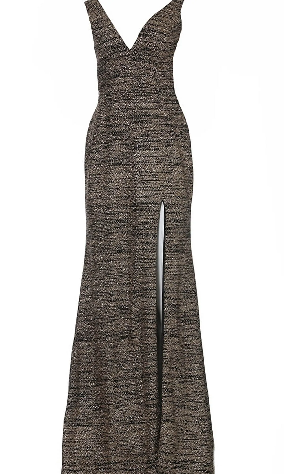 Sheer-Side Long Stretch Glitter Prom Dress 02472 sold by PromGirl product image thumbnail 4