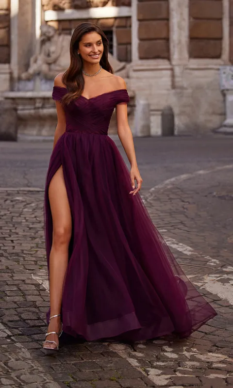 La Femme Off-Shoulder Long Prom Ball Gown 30498 sold by PromGirl