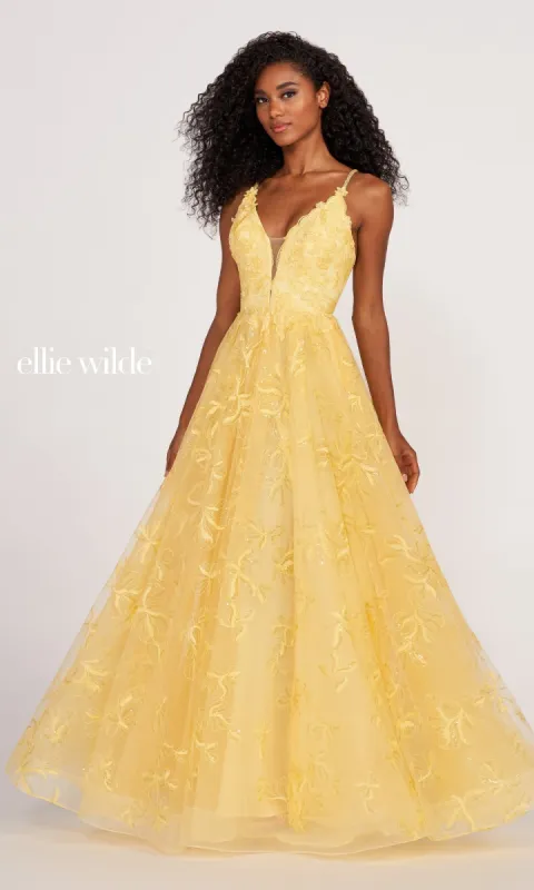 Tulle Embroidered A-Line Prom Dress by Ellie Wilde made by ellie wilde